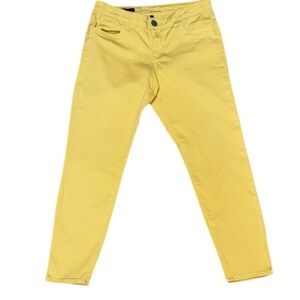 Kut From The Kloth MIA Sunny Yellow Toothpick Skinny Pants 5-Pocket Jeans Sz 6